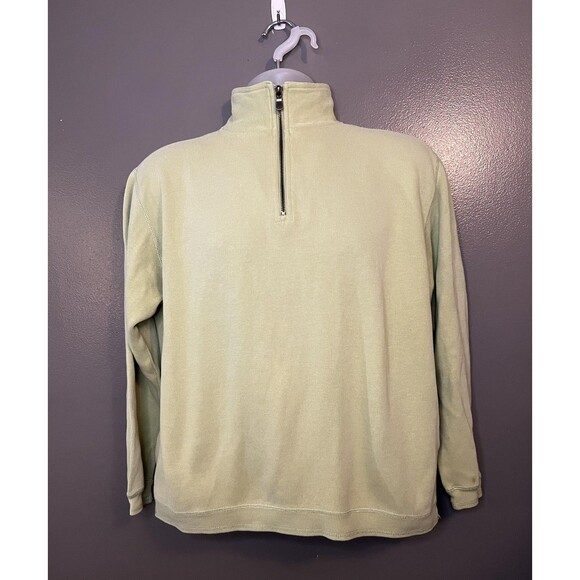 Tommy Bahama Sweater Mens XS Sage Green Half Zip Pullover Embroidered Logo Knit - Picture 1 of 7